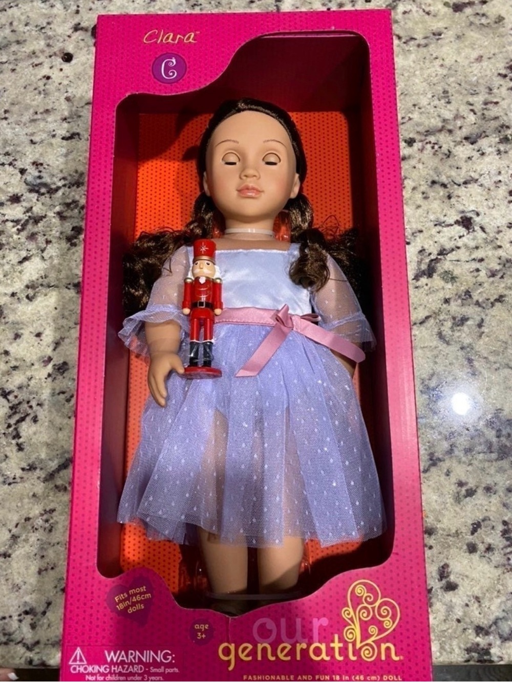 Our Generation Doll Clara with nutcracker new in box